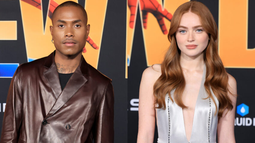 Composite photo of Steve Lacy and Sadie Sink at the Spider-Man: Brand New Day premiere